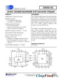 Datasheet CS5321-BL manufacturer Cirrus